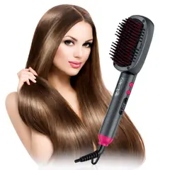 OEM - Cepillo Eléctrico Alisador con Cerámica de Queratina y Calentamiento Rápido