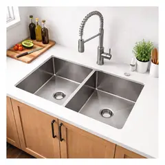 MAGIC - Lavadero de Cocina Acero Inoxidable 2 Pozas Satinado 82x45 cm