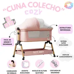 SPACE - CUNA COLECHO PARA BEBE COZY - ROSADO
