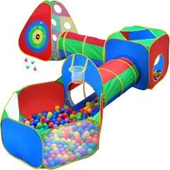 GENERICO - CARPA CIRCUITO 5 EN 1 DOBLE TÚNEL JUEGO PARA NIÑOS UNISEX