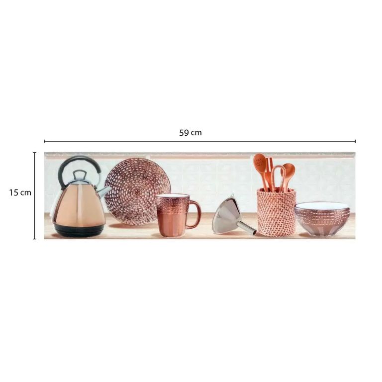 Decorado Listelo de cerámica Carla A 59x15cm - Caja 10 unidades