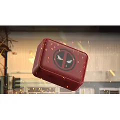 KLIPXTREME - PARLANTE BLUETOOTH PORTATIL CON DISEÑO DEADPOOL - ROJO