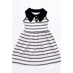 KIDS MASHMELO - Vestido listado con faldón para niña