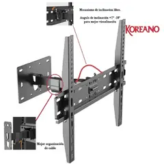 KOREANO SEGURIDAD E INNOVACION - Rack Móvil Koreano para TV de 32” a 60” Pulgadas - UBK70