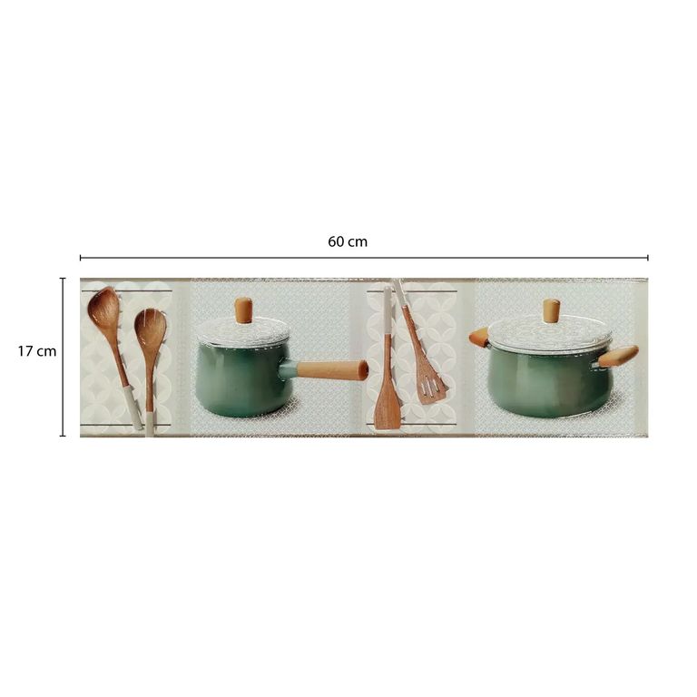 Decorado Listelo de cerámica Basilia 59x15cm - Caja 10 unidades