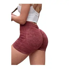 GENERICO - Short efecto lavado y doble push up - Pretina en Corte V