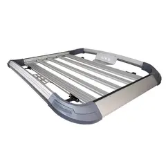 GENERICO - PARRILLA PARA VEHÍCULO AERODINAMICA COLOR PLOMO CON DETALLES PLOMOS DE 160CM