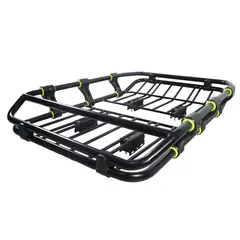 GENERICO - PARRILLA PARA VEHÍCULO DE ACERO INOXIDABLE COLOR NEGRO CON DETALLE VERDE DE 140CM