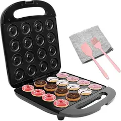 RAFF - Máquina para 16 Mini Donas Antiadherente – Eléctrica y Compacta