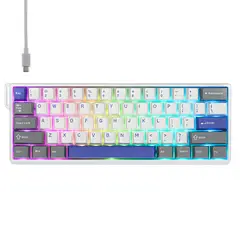 AULA - Teclado WIN60HE MAX Cableado GREYWHITEBLUE - WING CHUN MAGNETIC SWITCH