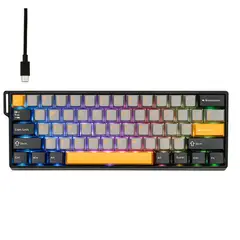 AULA - Teclado WIN60HE MAX Cableado BLACK/GREY/YELLOW - WING CHUN MAGNETIC SWITCH