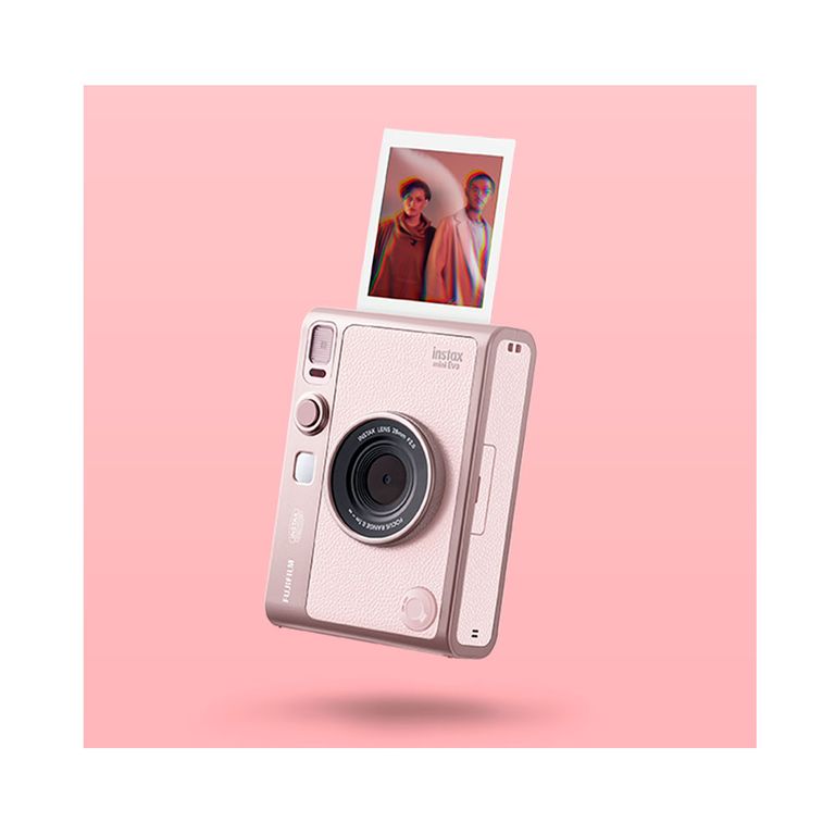 Camara Instax Mini Evo Rose +Pack Pelicula x20und