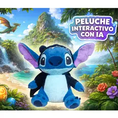 GENERICO - Peluche tipo Stitch Interactivo con disfraz Chimuelo con Inteligencia Artificial IA 40cm