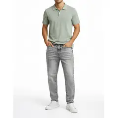 QH - Pantalón Mom Fit de Denim 100% Algodón para Hombre