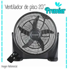 PREMIER - Ventilador de Piso de 20”- Negro