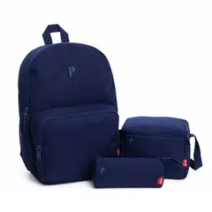 PORTA - PACK MOCHILA PORTAMAR AZUL 3 PIEZAS MOCHILA LONCHERA CARTUCHERA