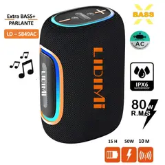 LIDIMI - Parlante 80W Bluetooth LD-S849AC USB Corriente 220V