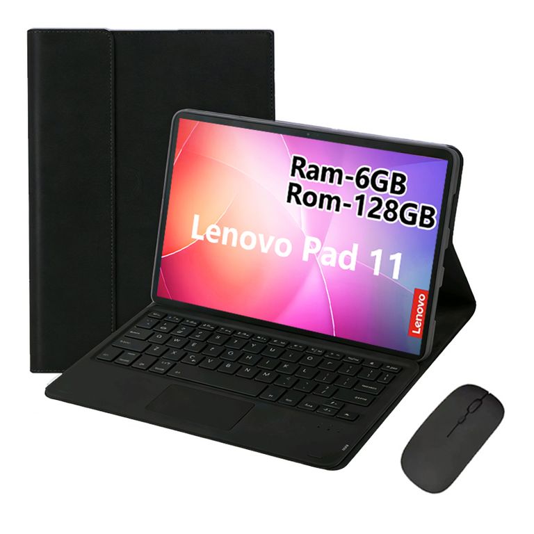 Tablet Pad 11 2025 6GB+128GB WiFi y Ratón inalámbrico Bluetooth &Teclado-Negro