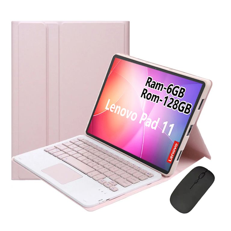 Tablet Pad 11 2025 6GB+128GB WiFi y Ratón inalámbrico Bluetooth &Teclado-Rosa