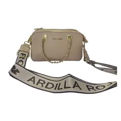 ARDILLA - Cartera Crossbody Beige Roja