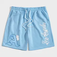 YANSUS - Short Hombre Celeste Algodón Angeles