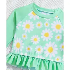 GENERICO - Ropa de Baño Flores Margaritas - Dos Piezas