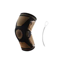 GENERICO - Rodillera con Fibra Cobre y Silicona Unisex Talla M