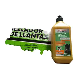 GENERICO - SELLANTAR MOTO AUTOS SELLADOR LLANTAS ANTIPINCHAZOS 500ML