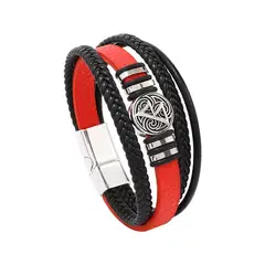 GENERICO - Pulsera para hombre casual tipo cuero red edition