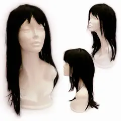 GENERICO - Peluca Artificial DISFRACES Larga Negro LAH84-18