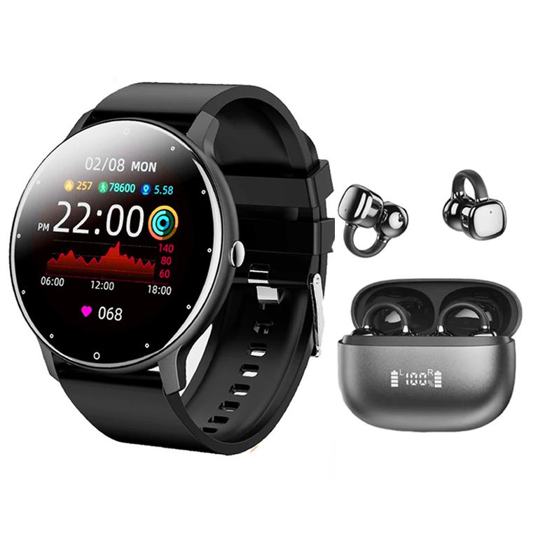 Audifonos RS119 Negro Bluetooth y Fit Pro reloj inteligente B