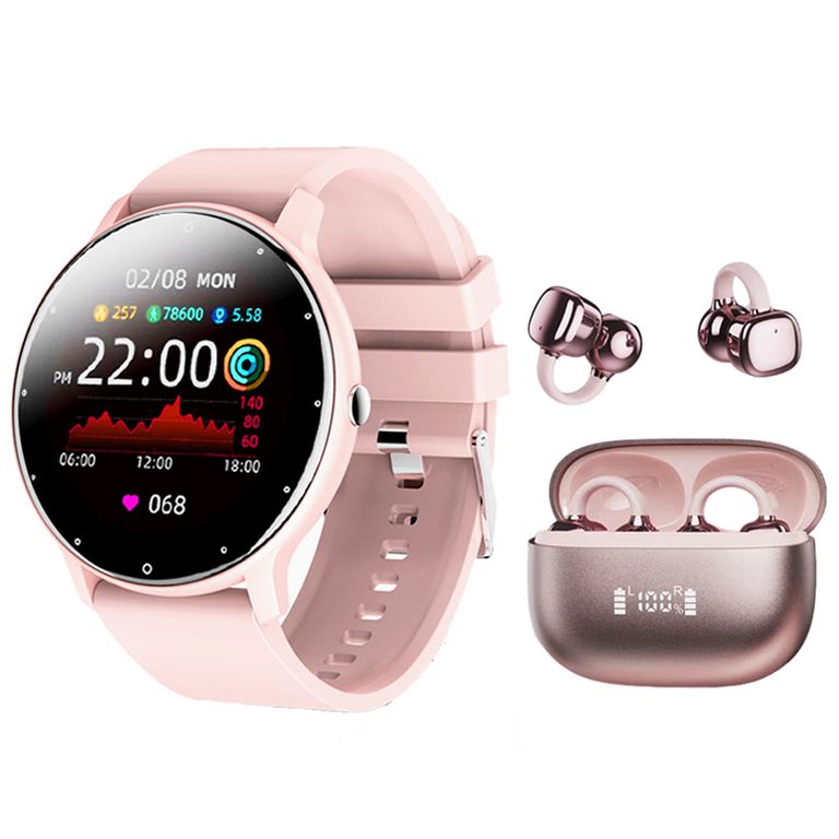 Audifonos RS119 Rosa Bluetooth y Fit Pro reloj inteligente P