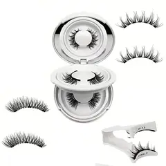 GENERICO - Pestaña magnetica doble ( 2 en 1) + aplicador + espejo+ estuche