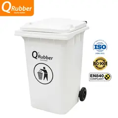 QRUBBER - Tacho de plástico 360 litros blanco