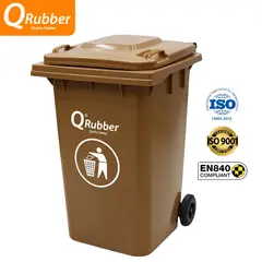 QRUBBER - Tacho de plástico 360 litros Cafe