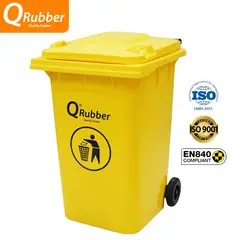 QRUBBER - Tacho de plástico 360 litros Amarillo
