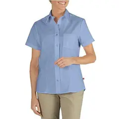 DICKIES - CAMISA DE DAMA MANGA CORTA STRETCH OXFORD Color luz azúl (LB)