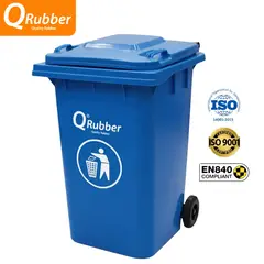 QRUBBER - Tacho de plástico 360 litros Azul