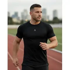 ALPHA FIT - Polo deportivo hombre - Polo de compresion - Ropa gym - Alphafit