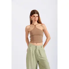 LUVARO - Crop Top Halter Cuentas