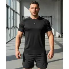 ALPHA FIT - Polo deportivo hombre Running - Polo gimnasio - Ropa gym - Alphafit