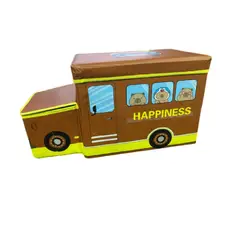 GENERICO - Caja Organizadora Autobús Hannzo Para Juguetes 55x32 Cm