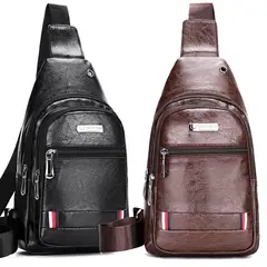 GENERICO - Mochila Morral Bandolera Riñonera de Cuero Pu Accesorio para Hombre