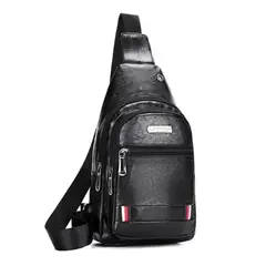 GENERICO - Mochila Morral Bandolera Riñonera de Cuero Pu Accesorio para Hombre
