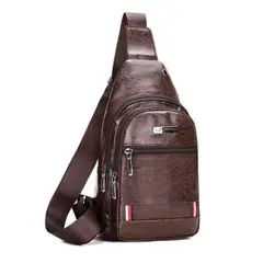 GENERICO - Mochila Morral Bandolera Riñonera de Cuero Pu Accesorio para Hombre