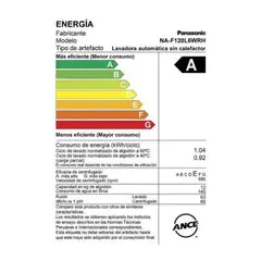 PANASONIC - Lavadora 12Kg - NA-F120L6WRH