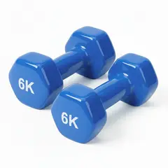 PENTHA - Pesas Hexagonales 6kg de Color para Entrenamiento Funcional Azul