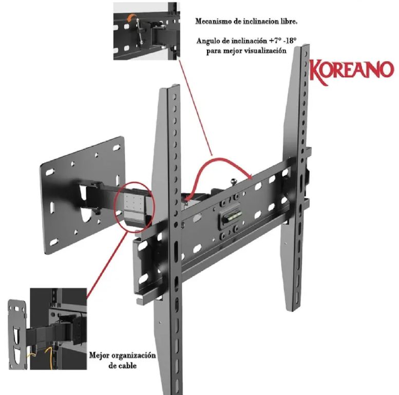 Rack Móvil Koreano para TV de 32” a 60” Pulgadas - UBK70