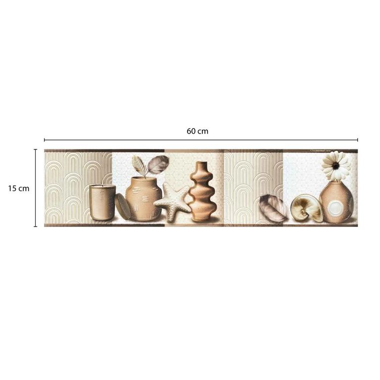 Decorado Listelo de cerámica Vanila 60x15cm - Caja 10 unidades