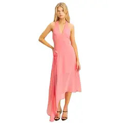 GENERICO - Vestido Elegante Cuello Americano Escote en V